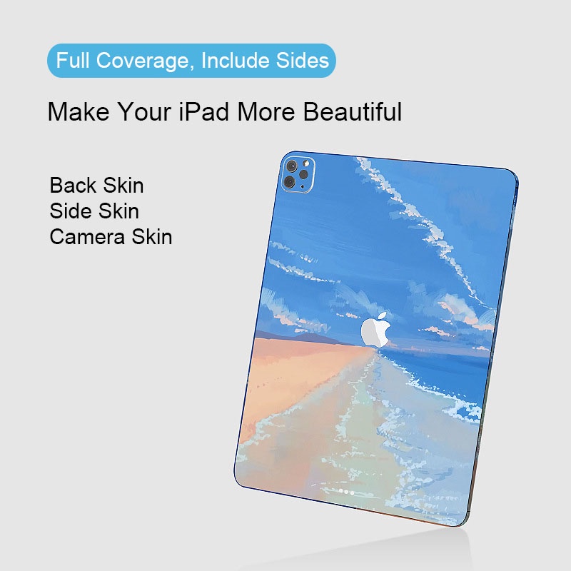 Cướp Biển Phi Hành Gia Da Tương Thích Cho iPad Pro 2022 2021 2020 Air 4 5 Mini 6 3M Quấn Mặt Sau Bảo Vệ Màn Hình Bìa Phim Nhiều Màu Sắc Miếng Dán