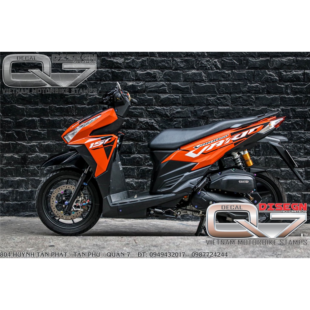 Tem rời vario 2016 - cam đen - decalq7