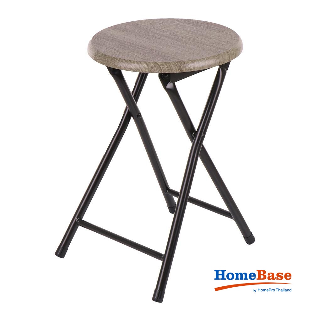 HomeBase FURDINI Ghế xếp gỗ MDF khung thép SC22011 W30xH44,5xD30 màu gỗ sồi