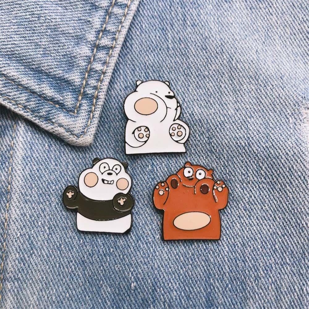 Huy Hiệu Cài Áo Hình We Bare Bears Dễ Thương