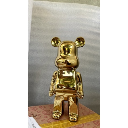 TƯỢNG MÔ HÌNH GẤU BEARBRICK MẠ TĨNH ĐIỆN CAO 35cm