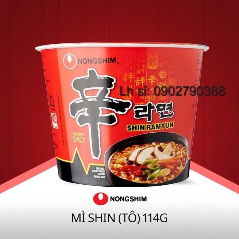 Mì cay Shin ăn liền Tô 114g Hàn Quốc
