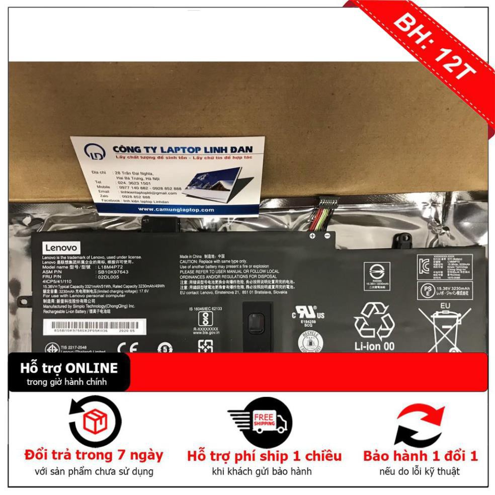 Pin Lenovo  ThinkPad X1 Carbon 7th Gen 2019 L18L4P71 L18C4P71 L18M4P72 Battery
