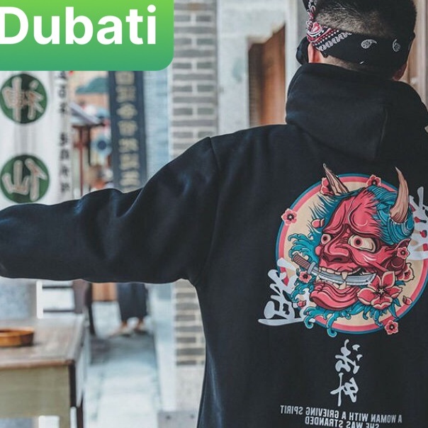 ÁO KHOÁC HOODIE CHẤT VẢI NỈ QUỶ NGẬM KIẾM CHỐNG LẠNH NẶNG ĐÔNG HÈ UNISEX- DUBATI FASHION