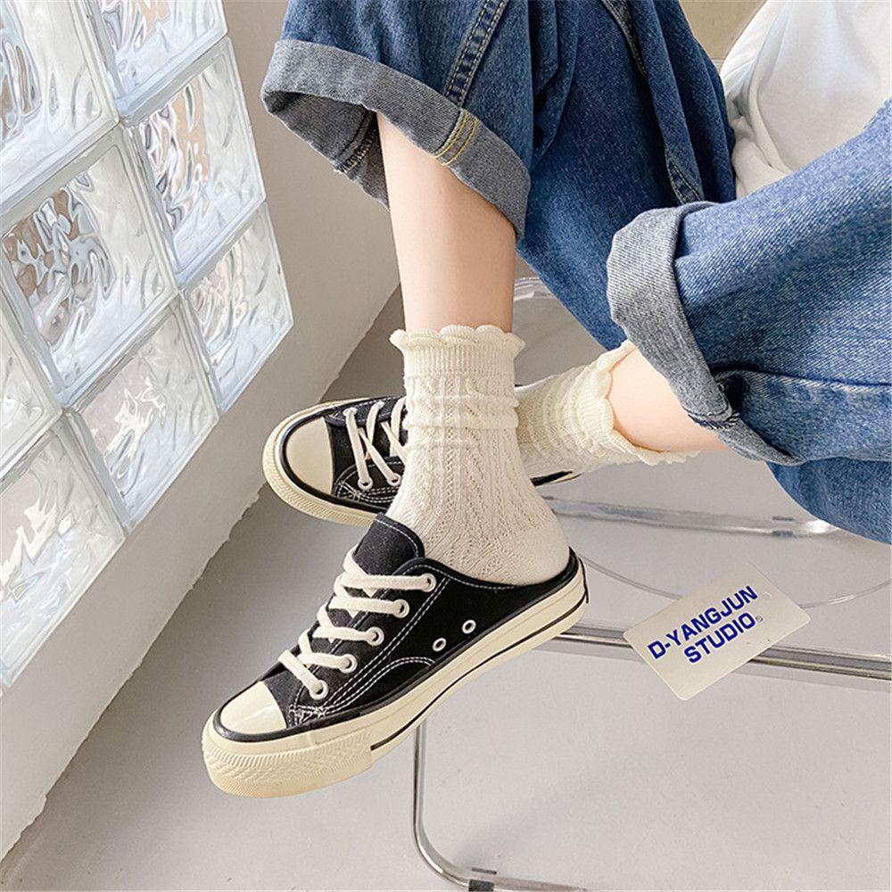 Vớ Ren Dài Màu Sắc Xinh Xắn Cho Nữ