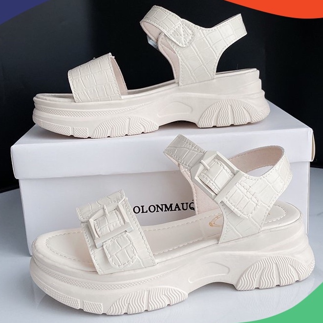 DÉP SANDAL , sandal ULZZANG chiến binh 2 màu đen trắng siêu ĐẸP