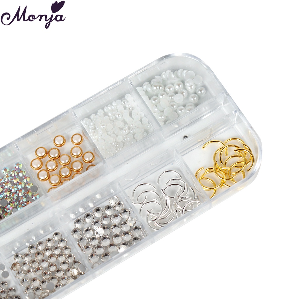 Bộ Phụ Kiện Trang Trí Móng Tay 4 Kiểu Dáng Khác Nhau Tiện Dụng