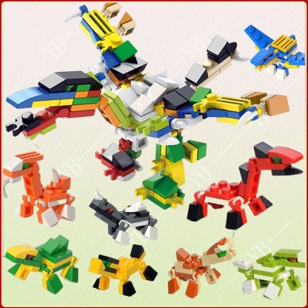 Bộ Đồ Chơi Lắp Ráp Khủng Long 8 Trong 1 Cho Bé