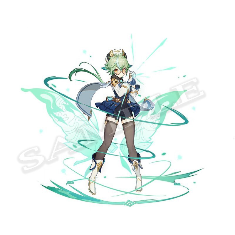 Mô hình nhân vật SUCROSE mica standee GENSHIN IMPACT in hình anime chibi trang trí trưng bày