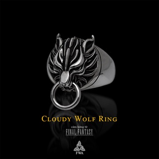 Nhẫn bạc nam FWA Cloudy Wolf - Final Fantasy