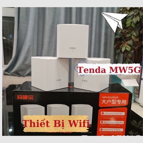 Wifi Mesh Tenda MW5G Cổng WAN LAN 1GB, Phủ Sóng Lên Đến 300m2