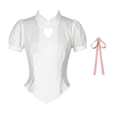 Bộ Áo Tay Phồng + Chân Váy Xếp Ly Lưng Cao Thời Trang Cho Nữ