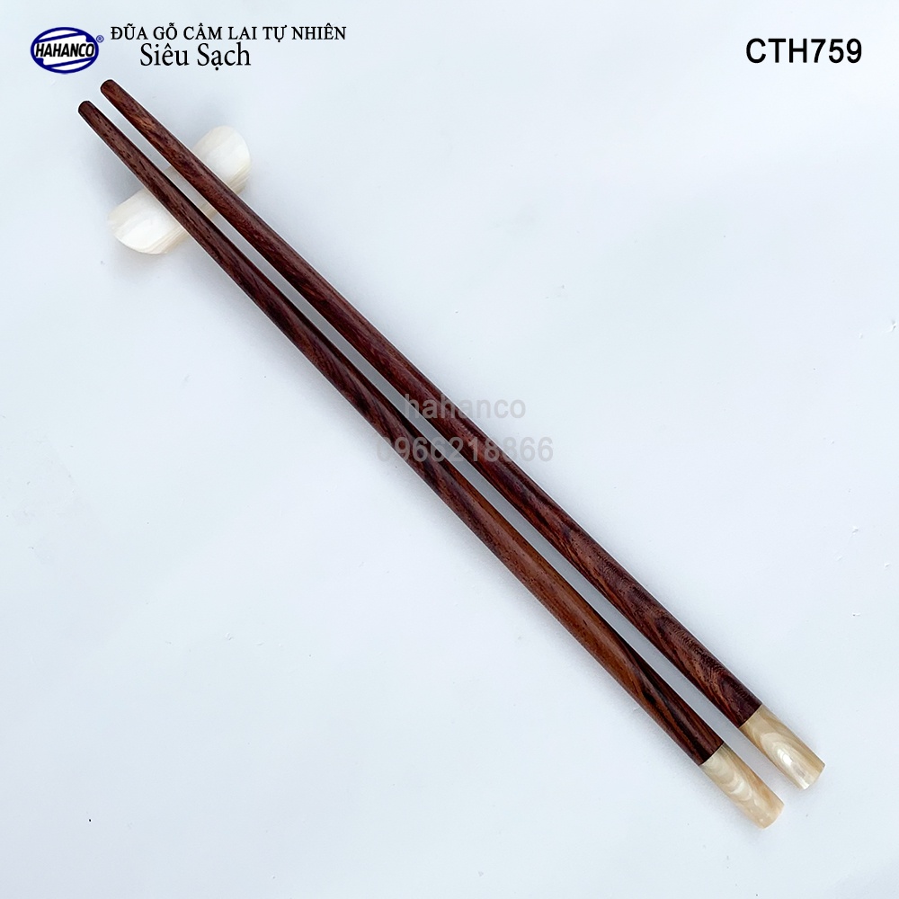 Đũa Gỗ Cẩm Đầu Ốc Biển New Zealand Kháng Khuẩn HAHANCO Siêu Sạch (10 Đôi) CTH759