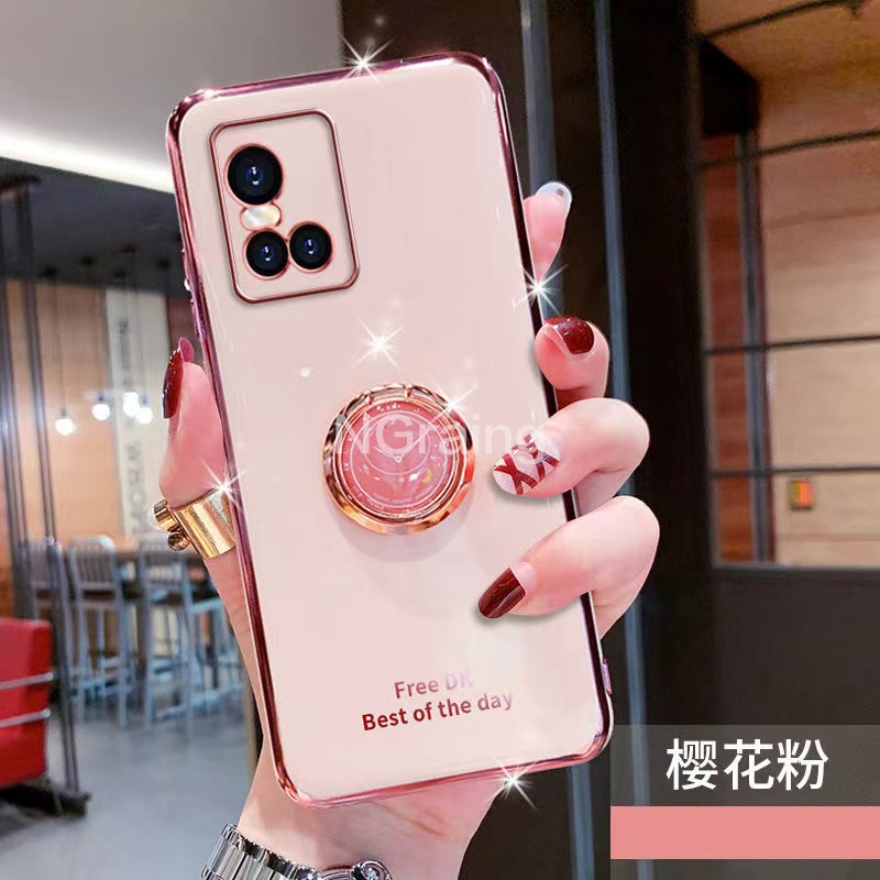 Điện Thoại Ốp Lưng Đồng Hồ Có Nhẫn Đỡ Cho vivo y16 y22 y22s v25e 4g y35 2022 v25 v25pro 5g