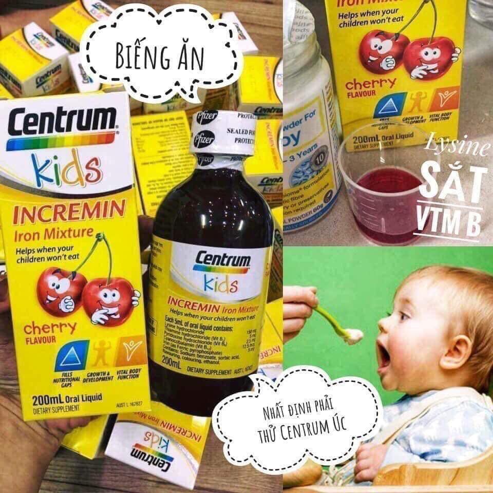 Siro Centrum Kids incremin iron mixture 200ml - mẫu mới