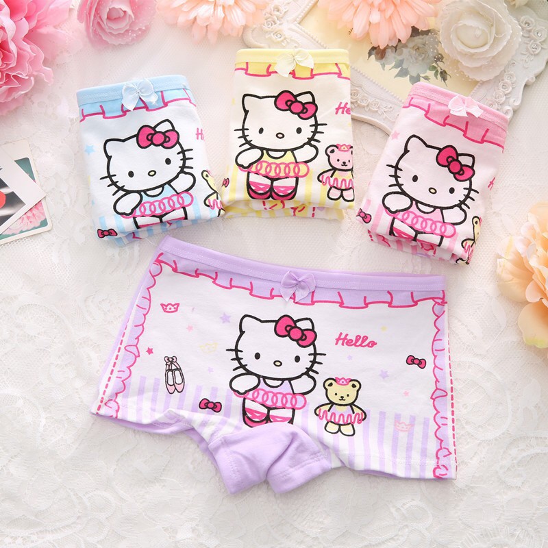 Set 5 Quần Chip Đùi Bé Gái Hoạ Tiết Hello Kitty LD11