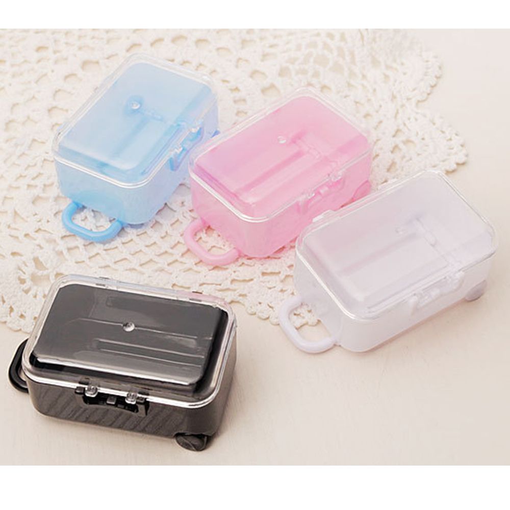 Vali đựng kẹo/ trang sức mini trong suốt dạng kéo nhiều màu tùy chọn
