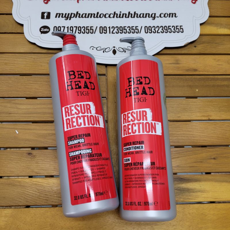 [MẪU MỚI NHẤT] (CHÍNH HÃNG CÔNG TY) DẦU GỘI VÀ XẢ PHỤC HỒI TIGI RESURRECTION LEVEL 3 400ml -  970ML