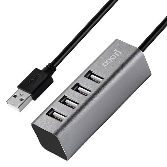 Hub 4 cổng Usb Hoco HB1 truyền tải dữ liệu nhanh, ổn định chống quá dòng, quá áp sạc nhiều thiết bị