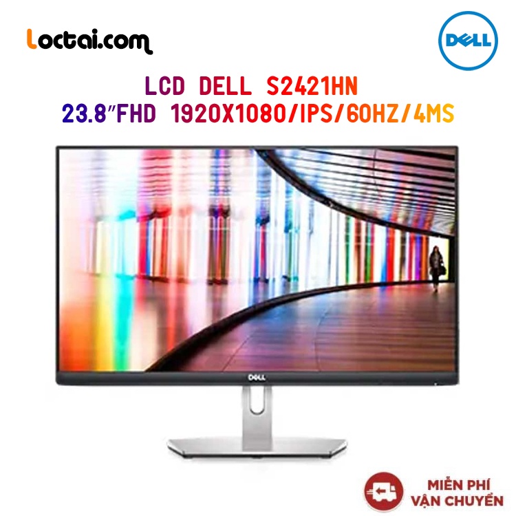 Màn hình máy tính LCD Dell S2421HN 23.8"FHD 1920x1080/IPS/60Hz/4ms (Bạc)-Hàng chính hãng new 100%