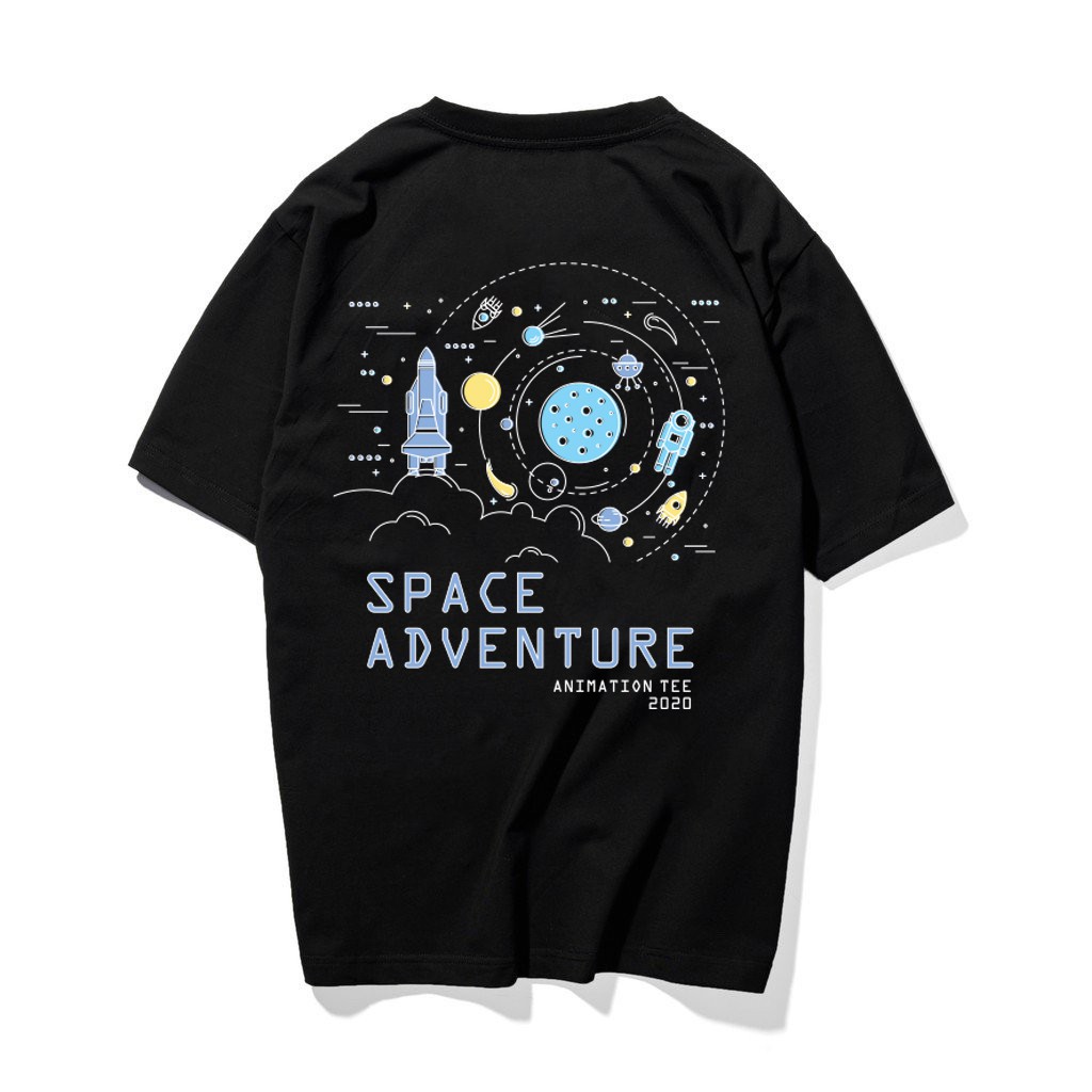 Áo Thun Unisex Tay Lỡ Form Rộng - Space Adventure