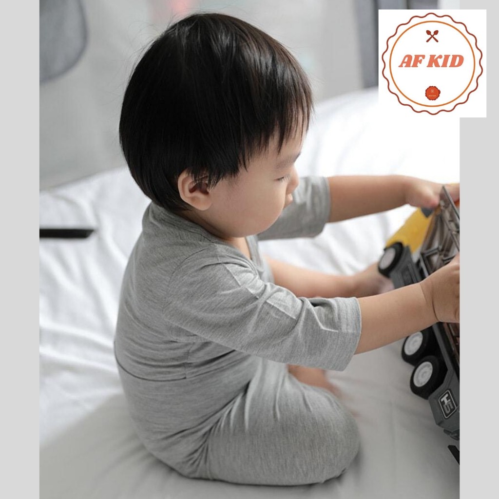 Quần Áo Trẻ Em  Bộ Minky Mom dài tay cho bé trai bé gái chất thun lạnh siêu mềm mịn mát