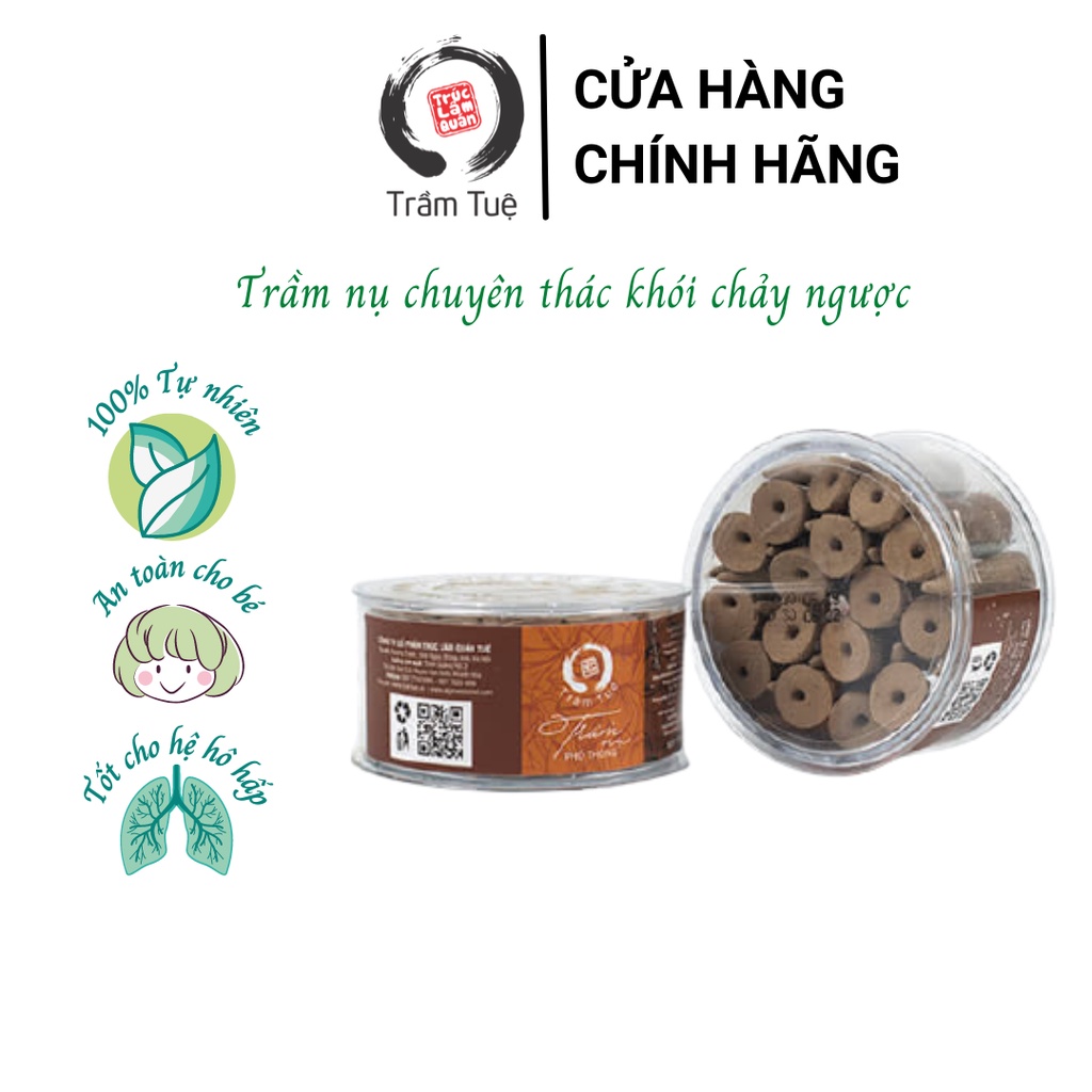Trầm tháp khói ngược, Không hóa chất độc hại, mùi hương thanh nhẹ, hộp 32 viên, dùng để chơi thác khói
