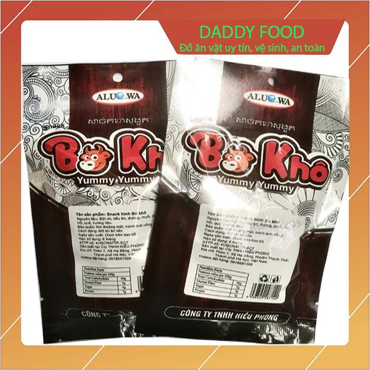 [Mã GROXUAN1 giảm 8% đơn 150K] Combo 10 gói snack bò khô siêu cay aluowa yummy yoummy