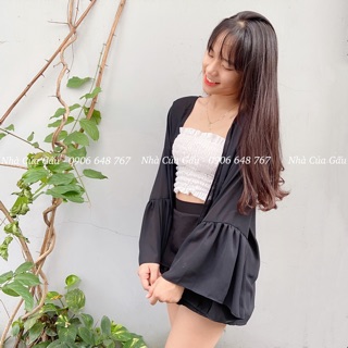 Khoác voan tay loe rất xinh ( ảnh thật )