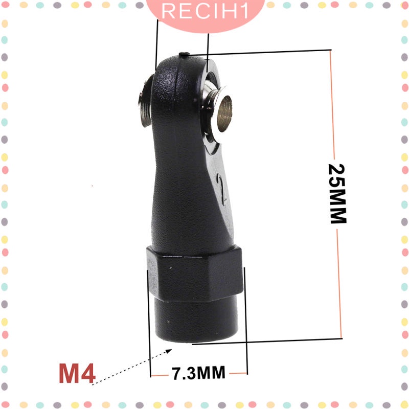 Set 10 Đầu Nối Bóng M4 Cho Mô Hình Xe Hơi Điều Khiển Từ Xa 1: 10 1: 8 DIY