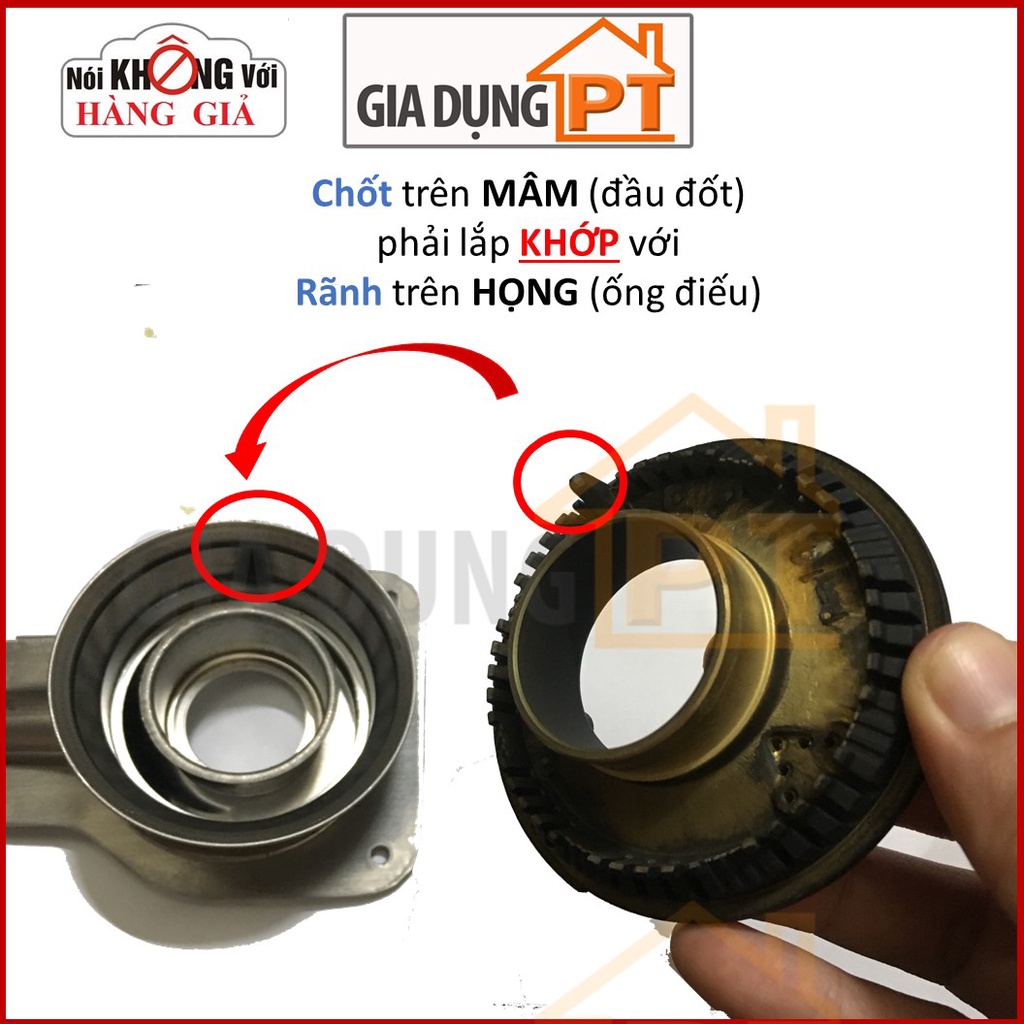 Mâm, họng chia lửa bếp ga Paloma PA-6PEJ/PA-7PEJ/PA-7PSJ/PAJ-S2B chính hãng sản xuất tại Nhật Bản