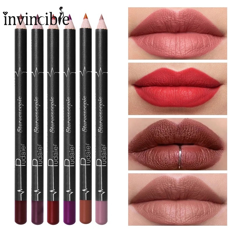 Son Môi Dạng Bút Chì Màu Nude Quyến Rũ Chuyên Nghiệp Không Dính Cốc Chống Thấm Mồ Hôi