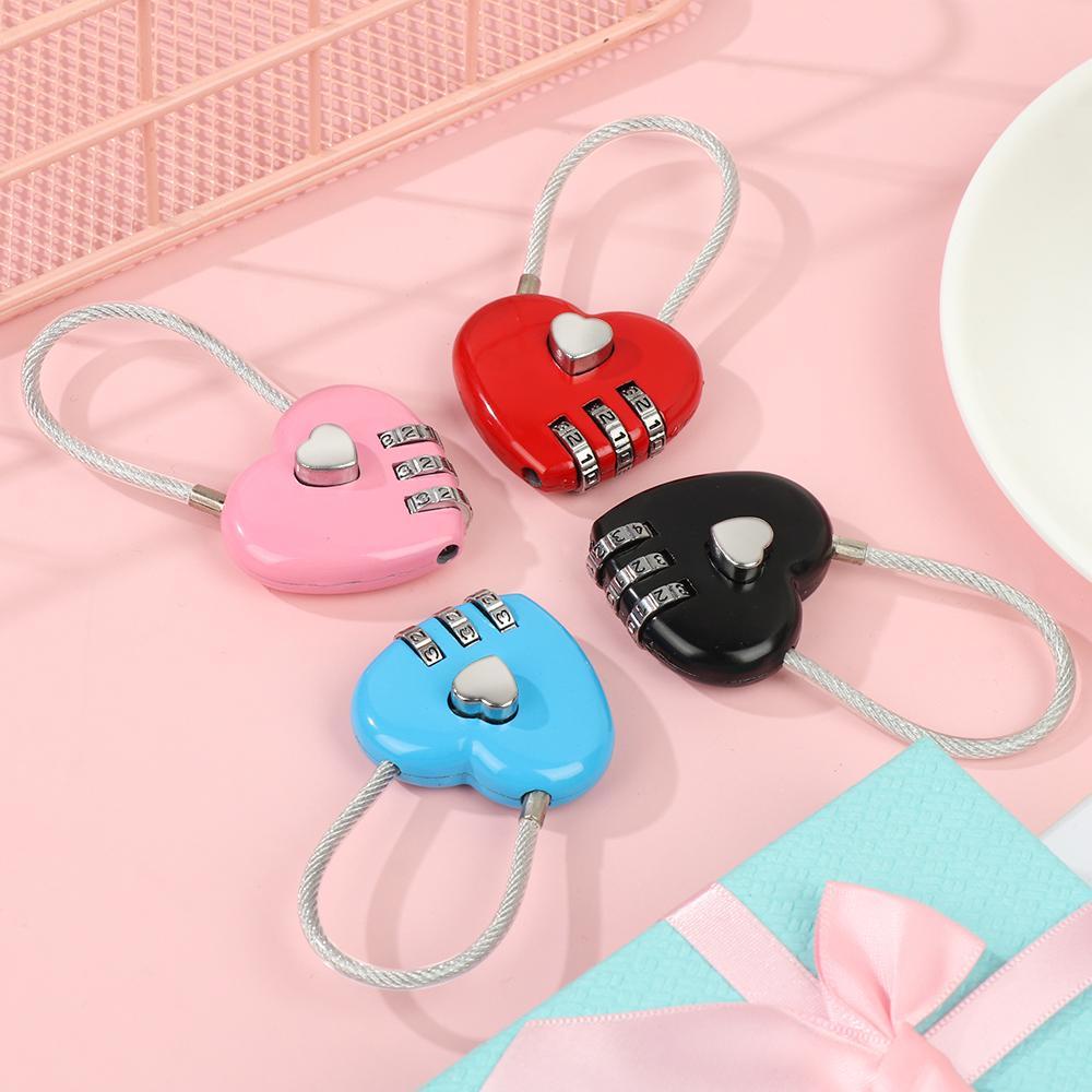 JANE 1 Ổ Khóa Hành Lý Du Lịch 3 Số Hình Trái Tim Bằng Hợp Kim Kẽm