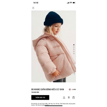 Áo phao Zara dư xịn