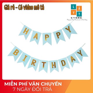 Dây chữ Chúc Mừng Sinh Nhật - Happy Birthday trang trí tiệc sinh nhật dạng đuôi cá treo cờ