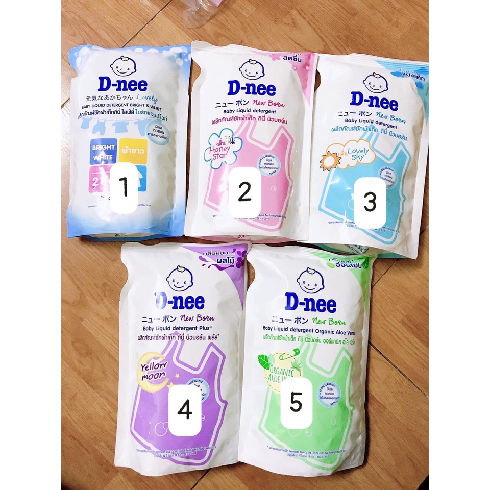 Nước giặt Dnee túi 600Ml hính hãng Thái Lan hàng nội địa hương thơm bền lâu MiibooShi D1.003.HO
