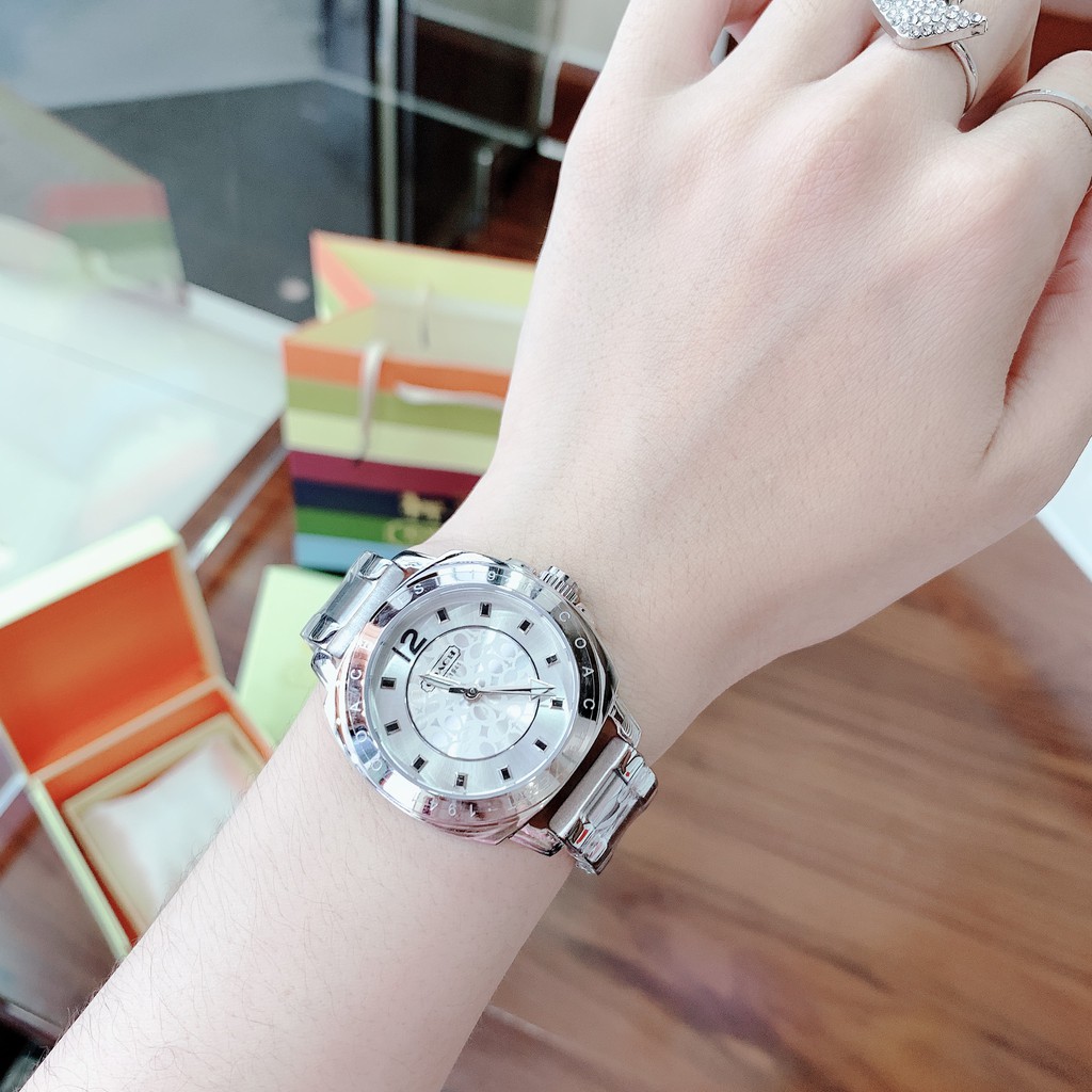 ĐỒNG HỒ NỮ COACH BOY FRIEND , DÂY THÉP , SIZE 34MM