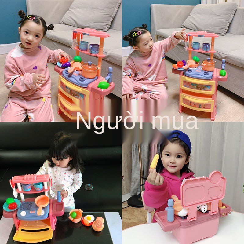 Đồ chơi nhà bếp trẻ em play house Bộ mô phỏng nấu ăn, cắt rau củ quả bé trai, gái 3-6 tuổi, 7