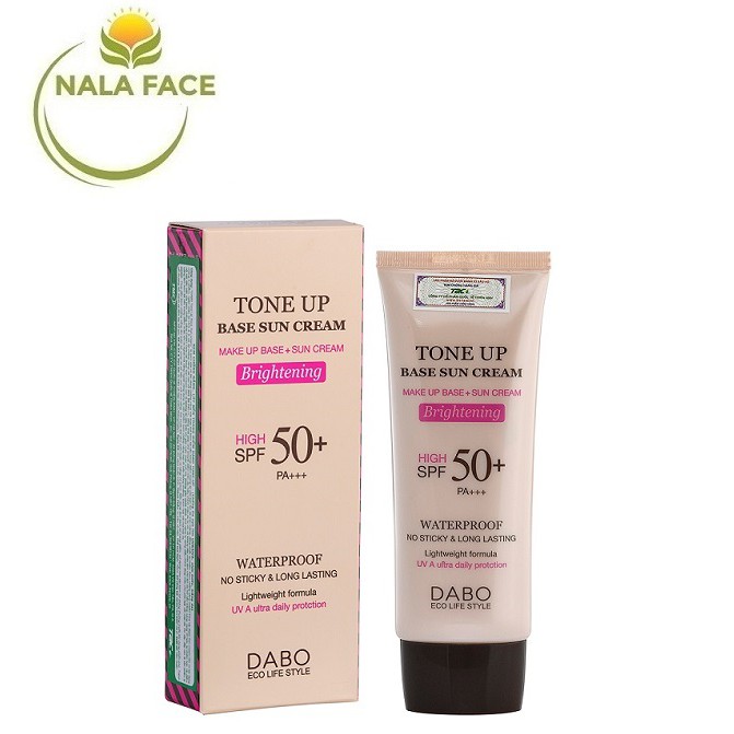 Kem chống nắng nâng tone da Dabo Tone Up Base Sun Cream SPF50 70ml không nhờn rít, dưỡng da mềm mịn