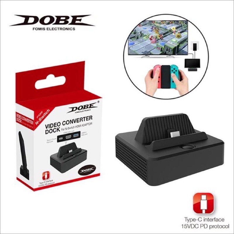 Dock xuất hình Nintendo Switch mini nhỏ gọn thoáng mát đế xuất hình Mini Dobe nintendo switch