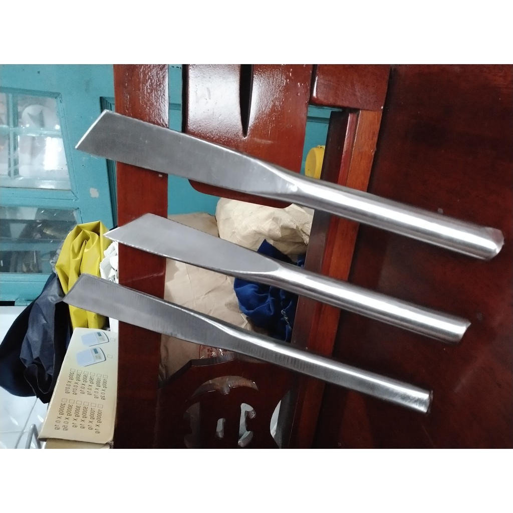 Dao khui sầu riêng cán tròn inox 24cm