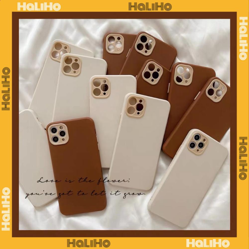 iPhone Case Silicone Soft Case Detachable Frame Button Protection Camera Built-in Plush Skin Feel Brown Compatible For iPhone 11 Pro Max 13 Pro Max 12 Pro Max 7Plus xr XS Max