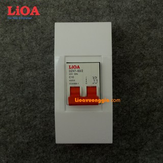 Combo cầu dao tự động chống quá tải và ngắn mạch LiOA 10A loại 2 cực - Lắp nổi