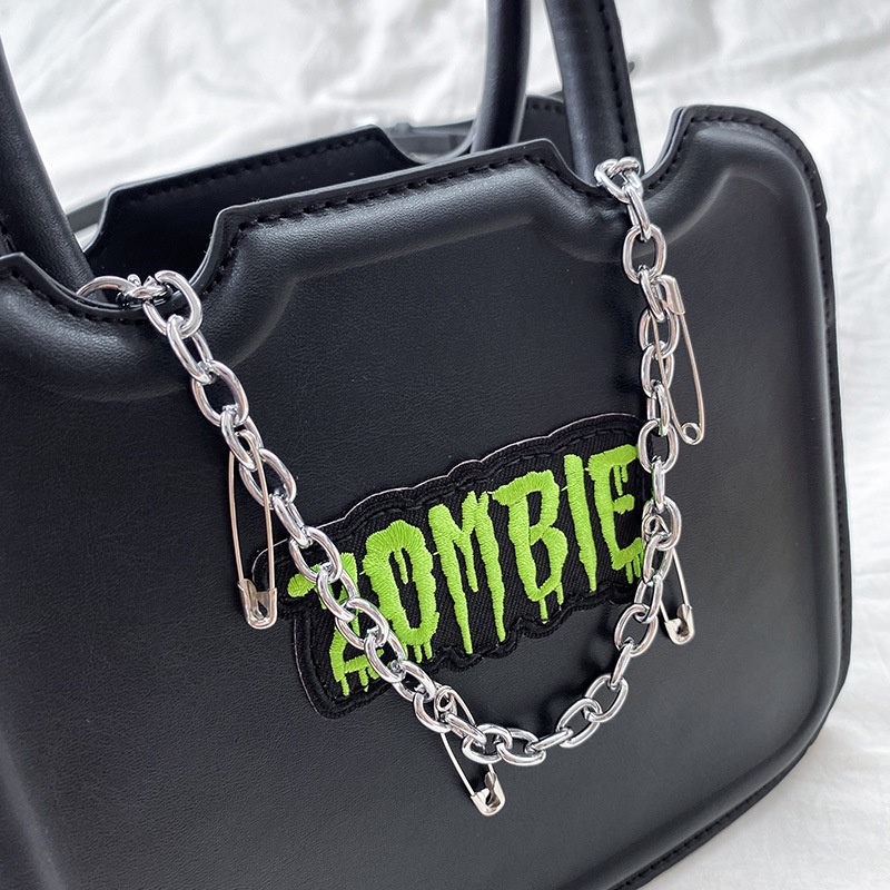 Túi Xách Da pu Phối Dây Xích Thời Trang Vintage Cao Cấp