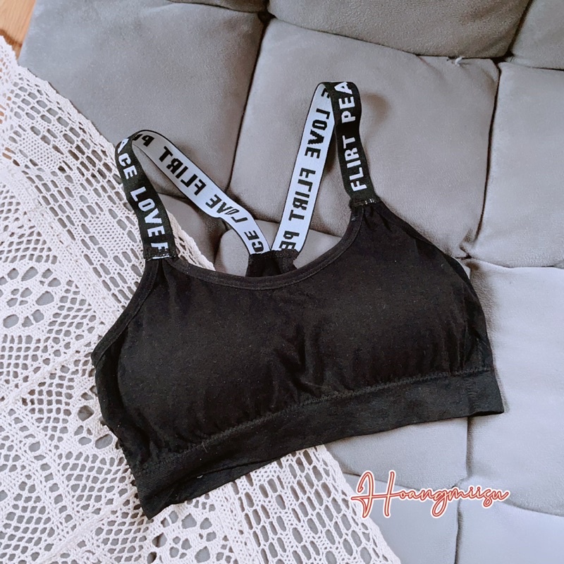 Đồ lót áo ngực nữ, quần lót nữ cao cấp phong cách thể thao đai viền chữ | BigBuy360 - bigbuy360.vn
