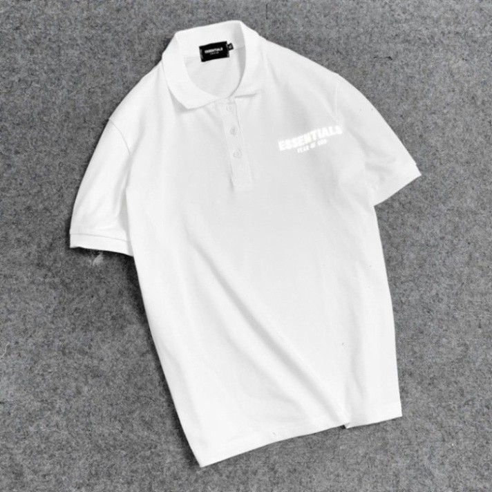 Áo phông có cổ chữ ESSENTIALSS  [FREESHIP] Áo phông cotton chất đẹp mát, áo unisex, áo phông trắng đen các kiểu | BigBuy360 - bigbuy360.vn