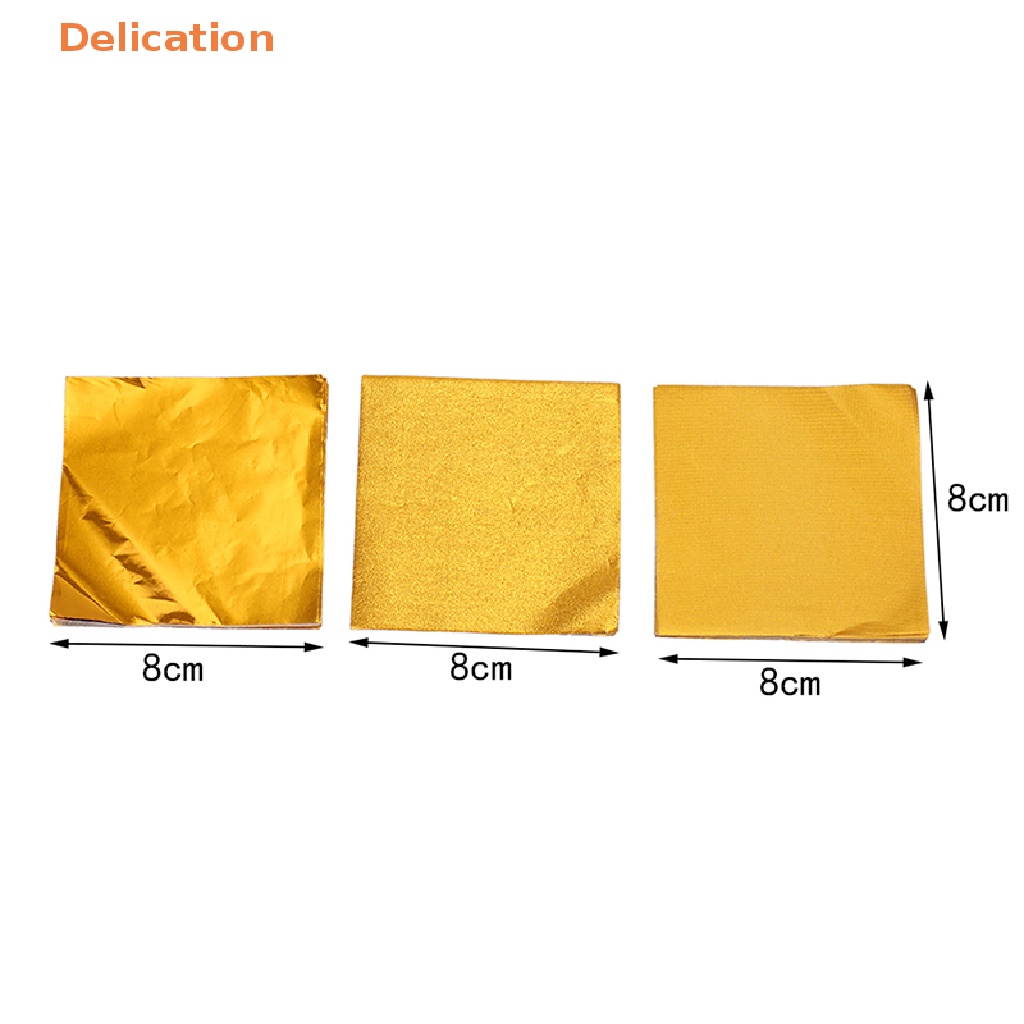 Set 200 Giấy Thiếc Mạ Vàng 8 * 8cm Dùng Gói Kẹo / Sô Cô La / Bánh Quy DIY