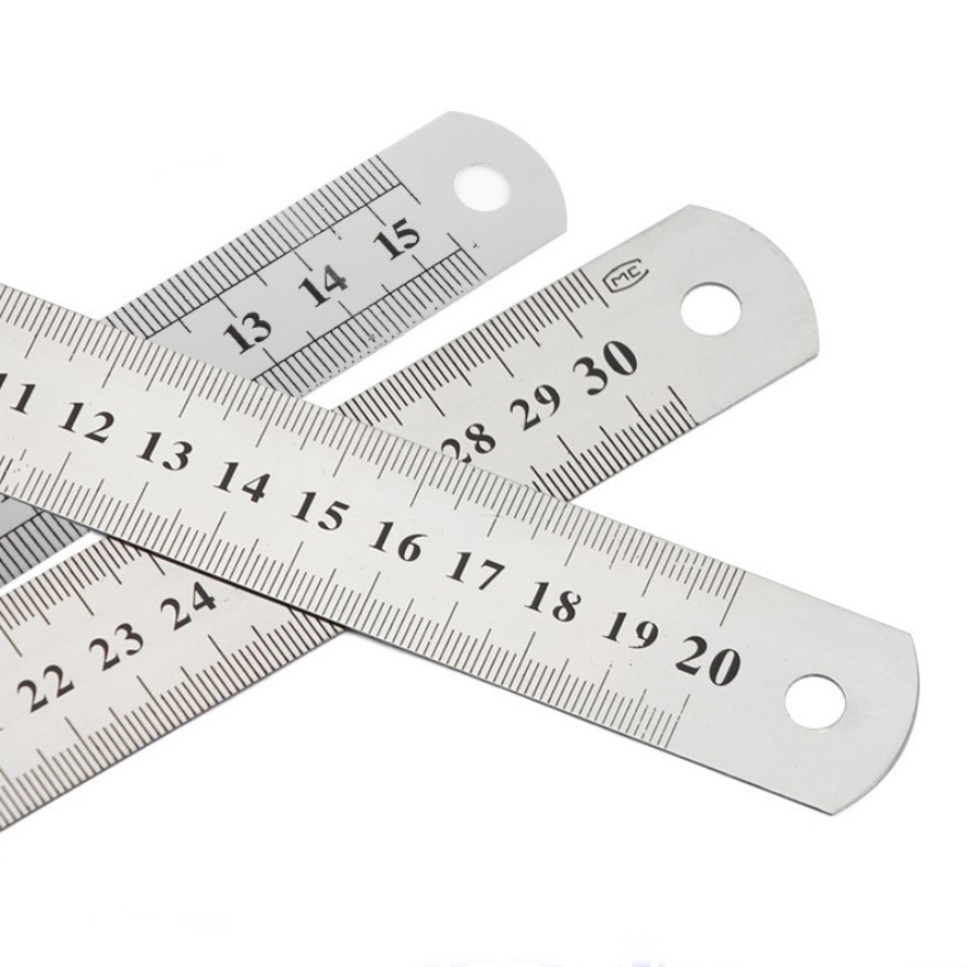 Thước dẹp thép không rỉ 15cm, 20cm, 30cm