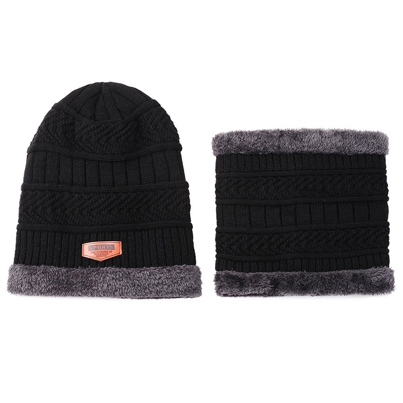 Mũ Và Khăn Choàng Cổ Lót Lông Cừu Giữ Ấm Phong Cách Balaclava Dành Cho Nam Và Nữ