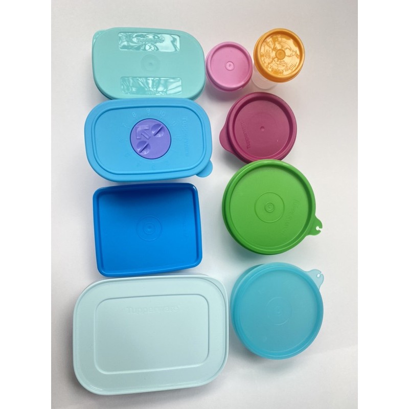 tupperware hộp ăn dặm cho bé miget 65ml , snack cup , trữ đông 140ml , 200ml , thìa , eco 90ml